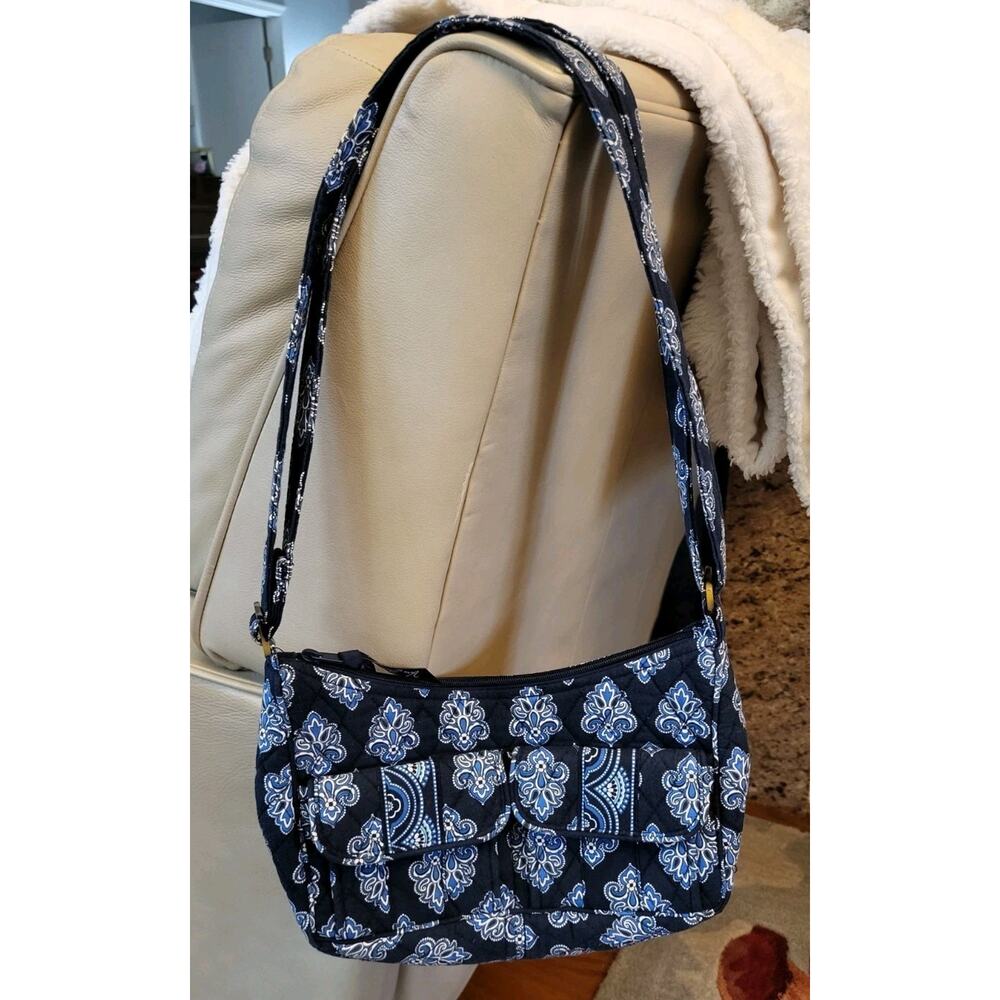 Vera Bradley Quilted Crossbody Bag Handbag Purse Calypso Blue